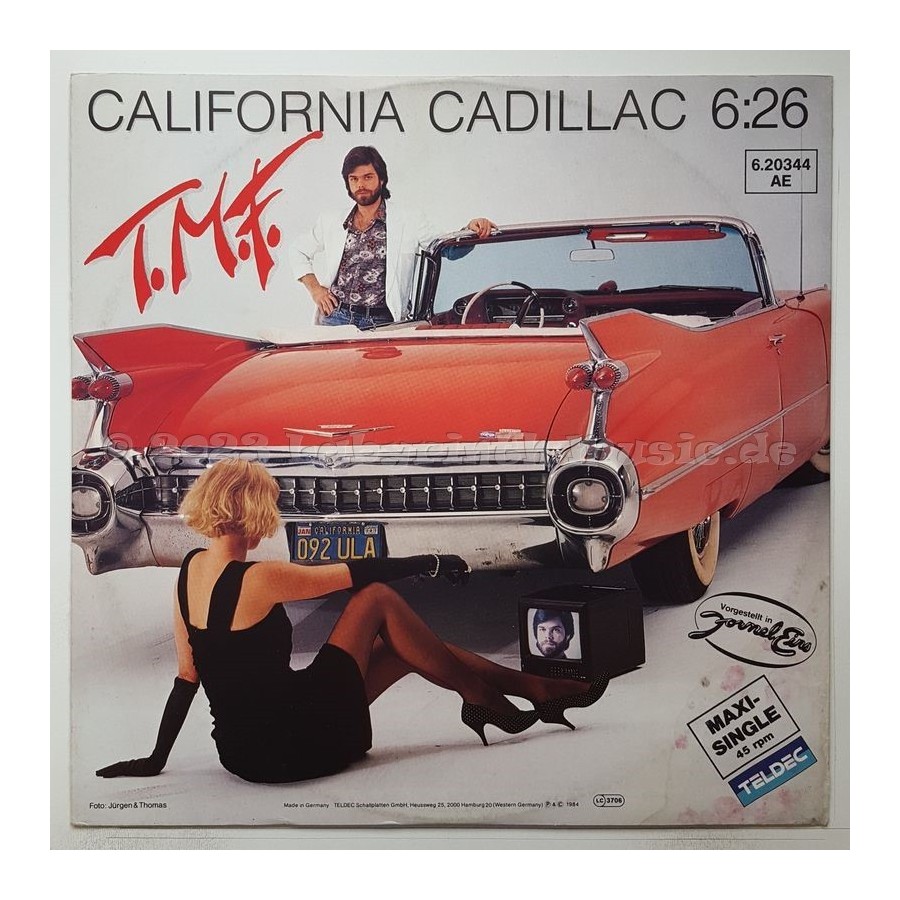 T.M.F. - California Cadillac • 12" Vinyl Maxi • EX - Labyrinth Music