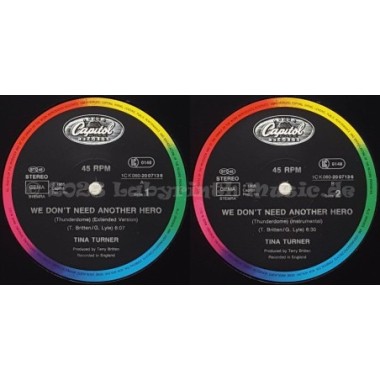 Tina Turner - We Don't Need Another Hero • 12" Vinyl Maxi - Labyrinth Music