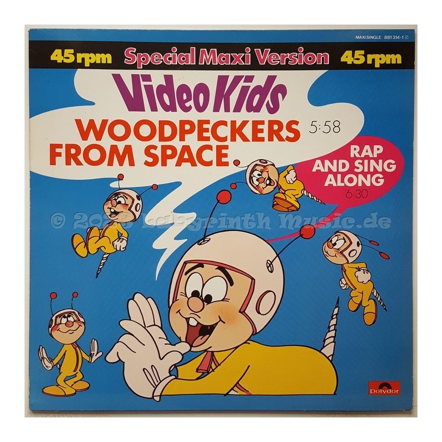 Video Kids - Woodpeckers From Space • 12" Vinyl Maxi • EX - Labyrinth Music