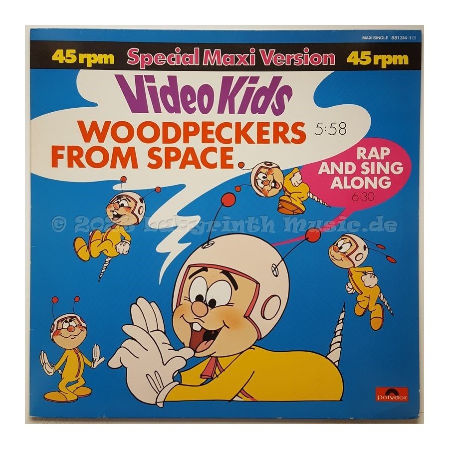 Video Kids - Woodpeckers From Space • 12" Vinyl Maxi • MINT - Labyrinth Music