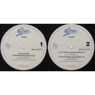 Wham! - I'm Your Man • 12" Vinyl Maxi - Labyrinth Music