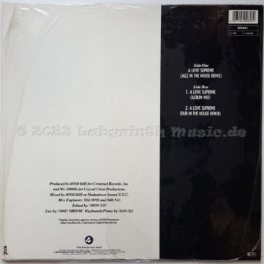 Will Downing - A Love Supreme • Jazz In The House Mix • 12" Vinyl Maxi • NM - Labyrinth Music