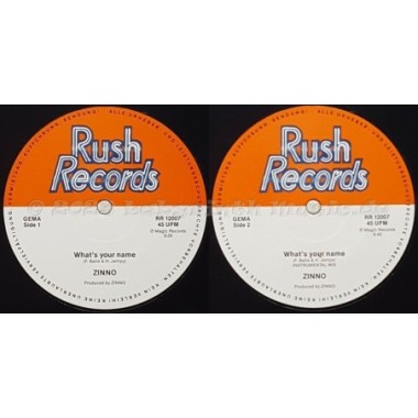 Zinno - What's Your Name • 12" Vinyl Maxi • EX - Labyrinth Music