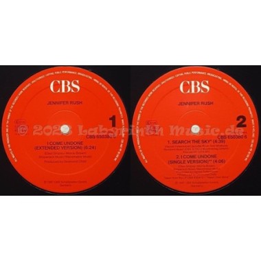 Jennifer Rush - I Come Undone • 12" Vinyl Maxi • MINT - Labyrinth Music