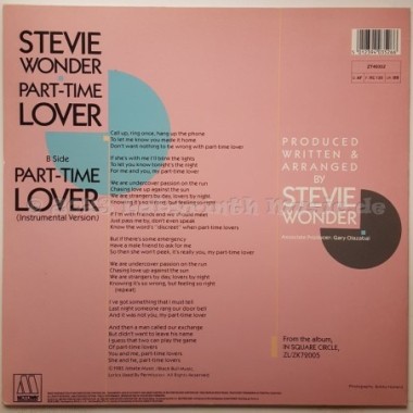 Stevie Wonder - Part-Time Lover • 12" Vinyl Maxi • NM - Labyrinth Music