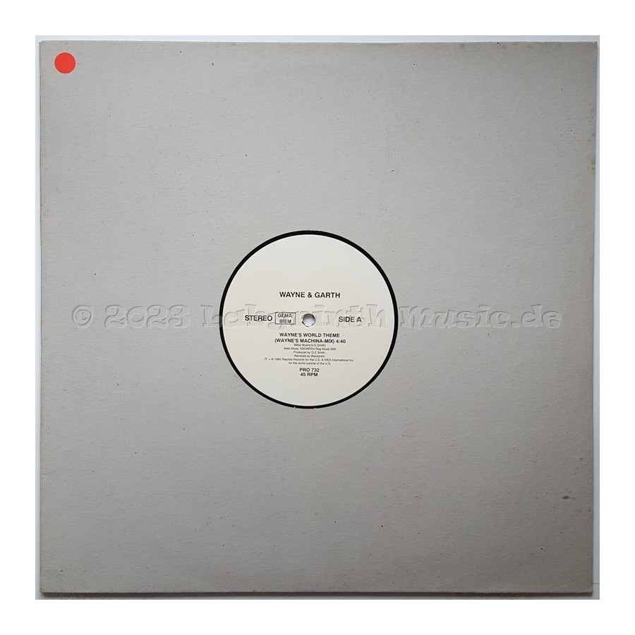 Wayne & Garth - Wayne's World Theme • 12" Vinyl Maxi - Labyrinth Music
