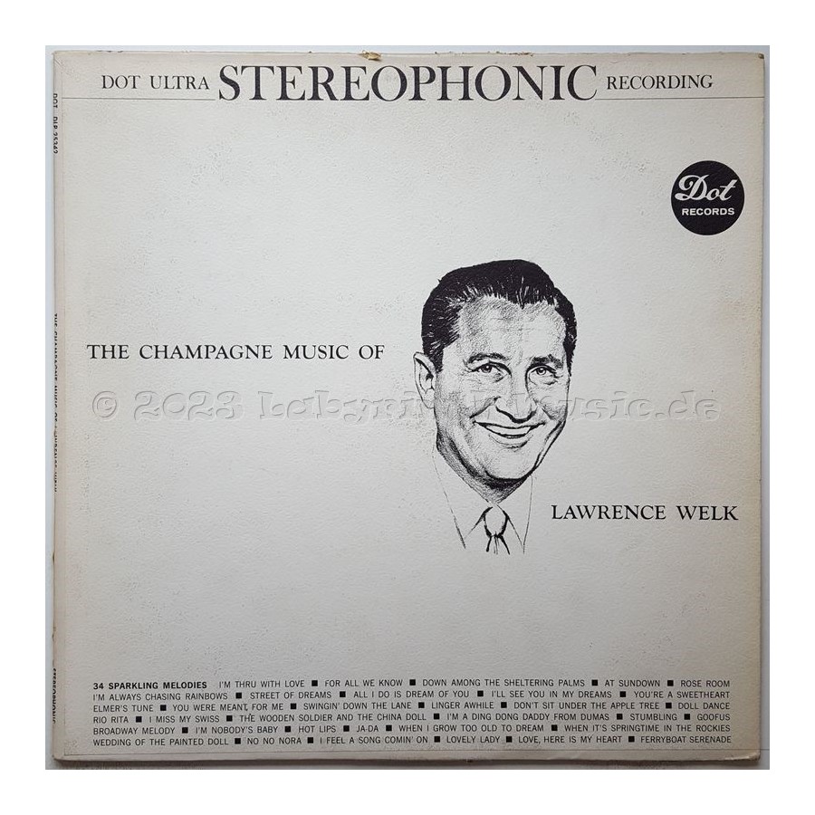 Lawrence Welk - The Champagne Music Of Lawrence Welk • 12" Vinyl LP - Labyrinth Music