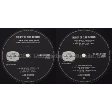 Cliff Richard - The Best Of Cliff Richard • 12" Vinyl LP - Labyrinth Music