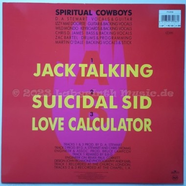 Dave Stewart And The Spiritual Cowboys - Jack Talking • 12" Vinyl Maxi • MINT - Labyrinth Music