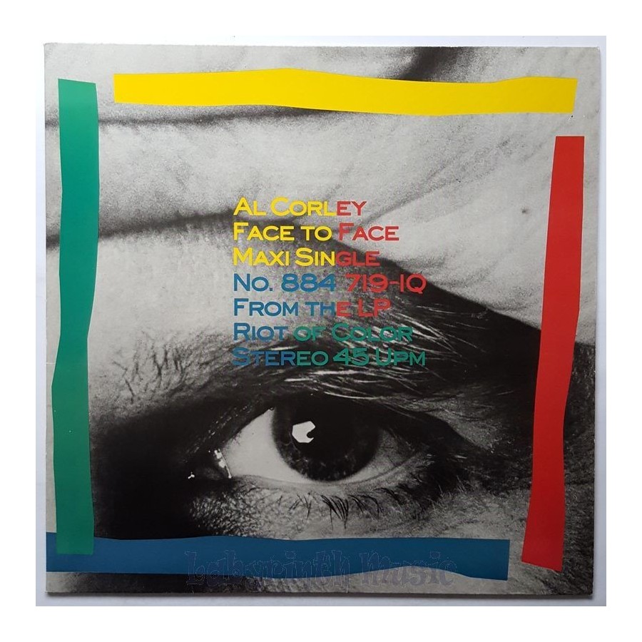 Al Corley - Face To Face  • 12" Vinyl Maxi • NM - Labyrinth Music