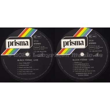 De Bläck Fööss - Live • 12" Vinyl LP • EX - Labyrinth Music