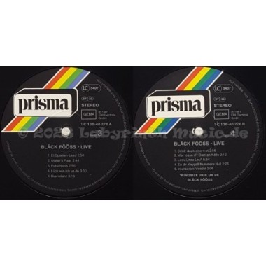 De Bläck Fööss - Live • 12" Vinyl LP • EX - Labyrinth Music