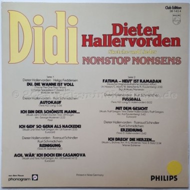 Dieter Hallervorden - Didi - Nonstop Nonsens - Sketche Und Lieder • 12" Vinyl LP • MINT - Labyrinth Music