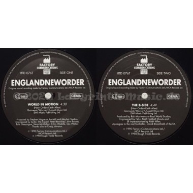 Englandneworder - World In Motion • 12" Vinyl Maxi • MINT - Labyrinth Music