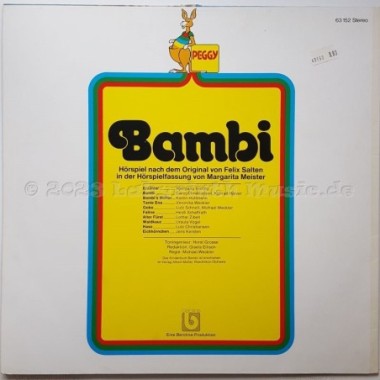 Felix Salten - Bambi • 12" Vinyl LP • MINT - Labyrinth Music