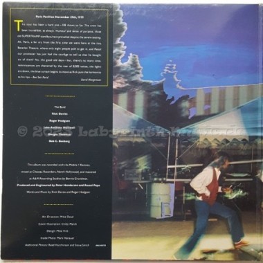 Supertramp - Paris • 12" Vinyl LP • EX - Labyrinth Music