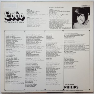 Lobo - Of A Simple Man • 12" Vinyl LP • EX - Labyrinth Music
