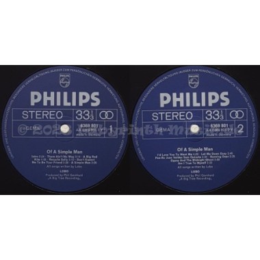 Lobo - Of A Simple Man • 12" Vinyl LP • EX - Labyrinth Music