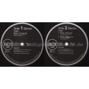 Sailor - Music • 12" Vinyl Maxi • MINT - Labyrinth Music