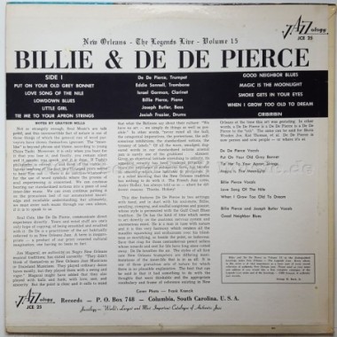 Billie & De De Pierce - Billie & De De Pierce • 12" Vinyl LP • EX - Labyrinth Music