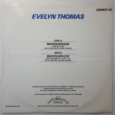 Evelyn Thomas - Masquerade • 12" Vinyl Maxi • EX - Labyrinth Music