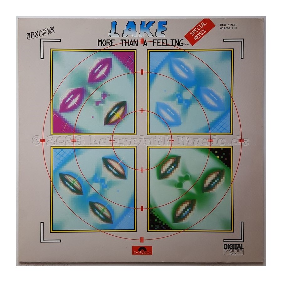 Lake - More Than A Feeling • Special Remix • 12" Vinyl Maxi • NM - Labyrinth Music