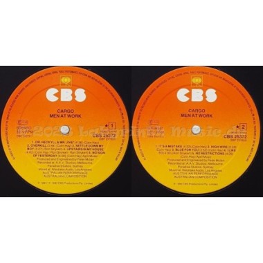 Men At Work - Cargo • 12" Vinyl LP • EX - Labyrinth Music