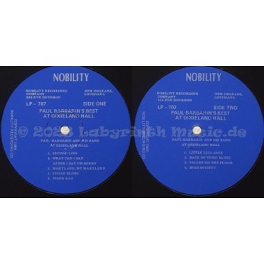 Paul Barbarin And His Jazz Band - Barbarin's Best At Dixieland Hall • 12" Vinyl LP • EX - Labyrinth Music