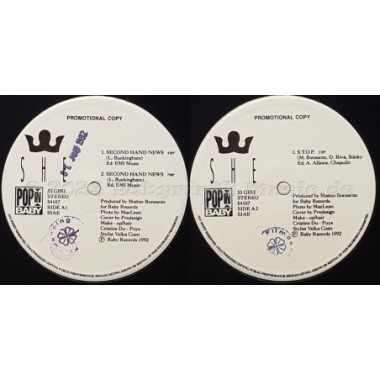 SHE - Second Hand News • 12" Vinyl Maxi • EX - Labyrinth Music