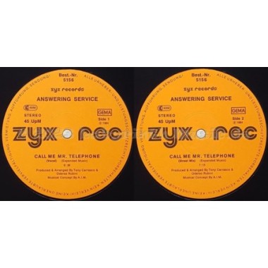 Answering Service - Call Me Mr. Telephone • 12" Vinyl Maxi • EX - Labyrinth Music