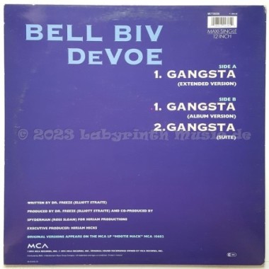 Bell Biv Devoe - Gangsta • 12" Vinyl Maxi • EX - Labyrinth Music