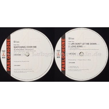 Bliss - Watching Over Me • 12" Vinyl Maxi • MINT - Labyrinth Music
