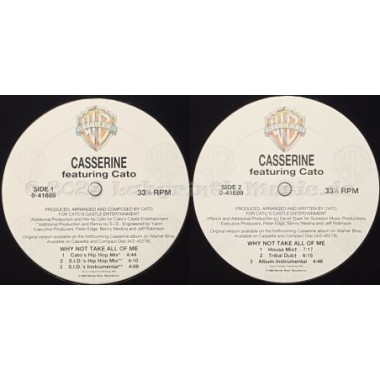 Casserine Feat. Cato - Why Not Take All Of Me • 12" Vinyl Maxi • MINT - Labyrinth Music