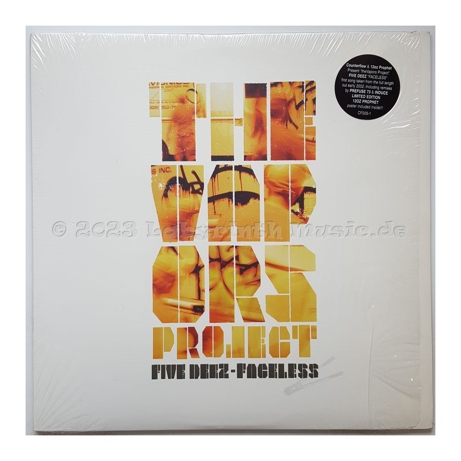 Five Deez - Faceless • 12" Vinyl Maxi • NM - Labyrinth Music