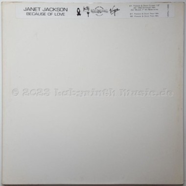 Janet Jackson - Because Of Love • 12" Vinyl Maxi - Labyrinth Music