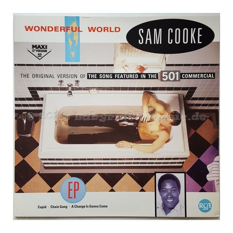 Sam Cooke - Wonderful World • 12" Vinyl Maxi • NM - Labyrinth Music
