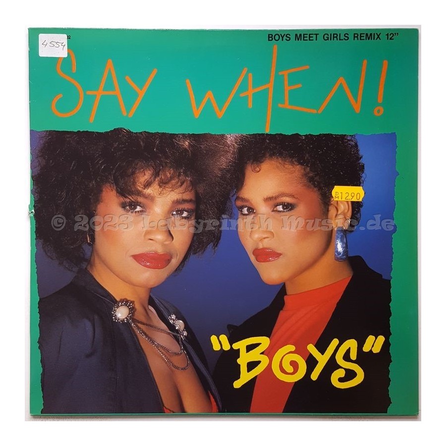 Say When! - Boys • 12" Vinyl Maxi • EX - Labyrinth Music