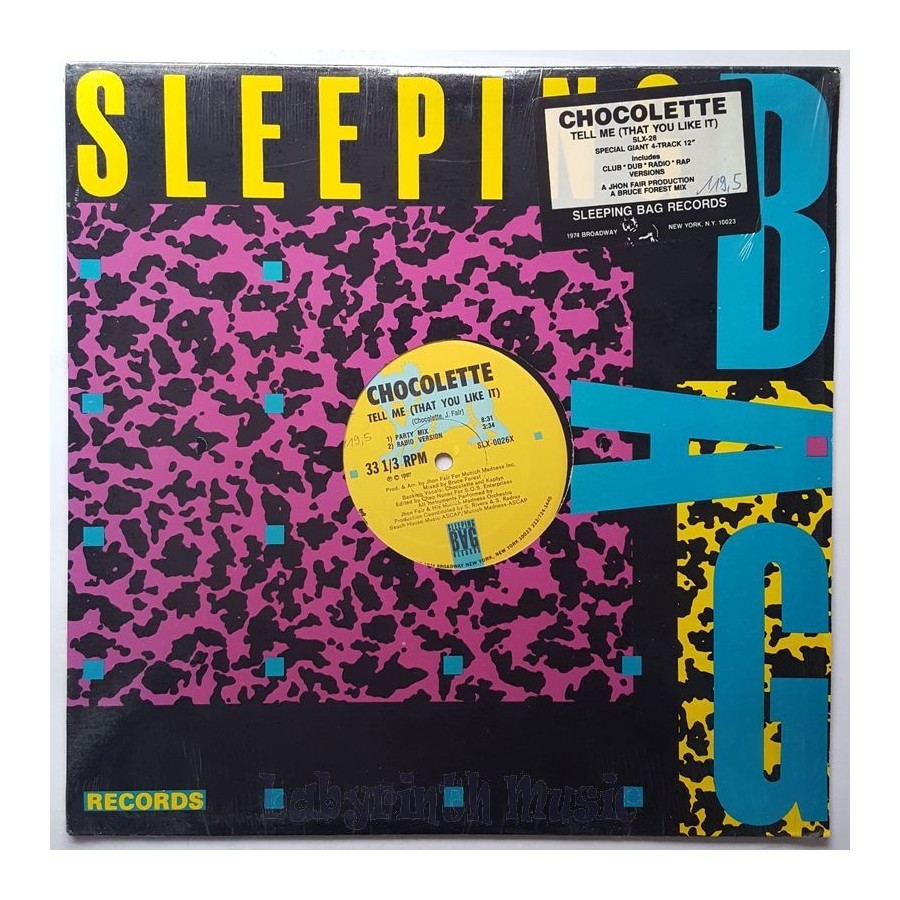 Chocolette - Tell Me (That You Like It) • 12" Vinyl Maxi • EX - Labyrinth Music