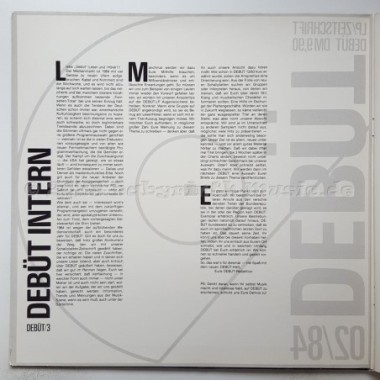 Various - Debüt Lp / Zeitschrift Ausgabe 3 • 02/84 • 12" Vinyl LP - Labyrinth Music