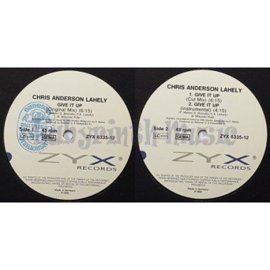 Chris Anderson Lahely - Give It Up • 12" Vinyl Maxi - Labyrinth Music