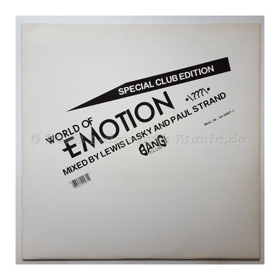 Lewis Lasky & Paul Strand - World Of Emotion • 12" Vinyl Maxi - Labyrinth Music