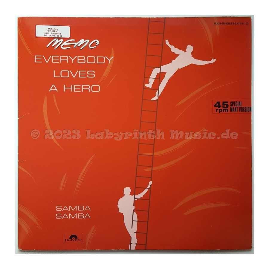 Memo - Everybody Loves A Hero • 12" Vinyl Maxi • EX - Labyrinth Music