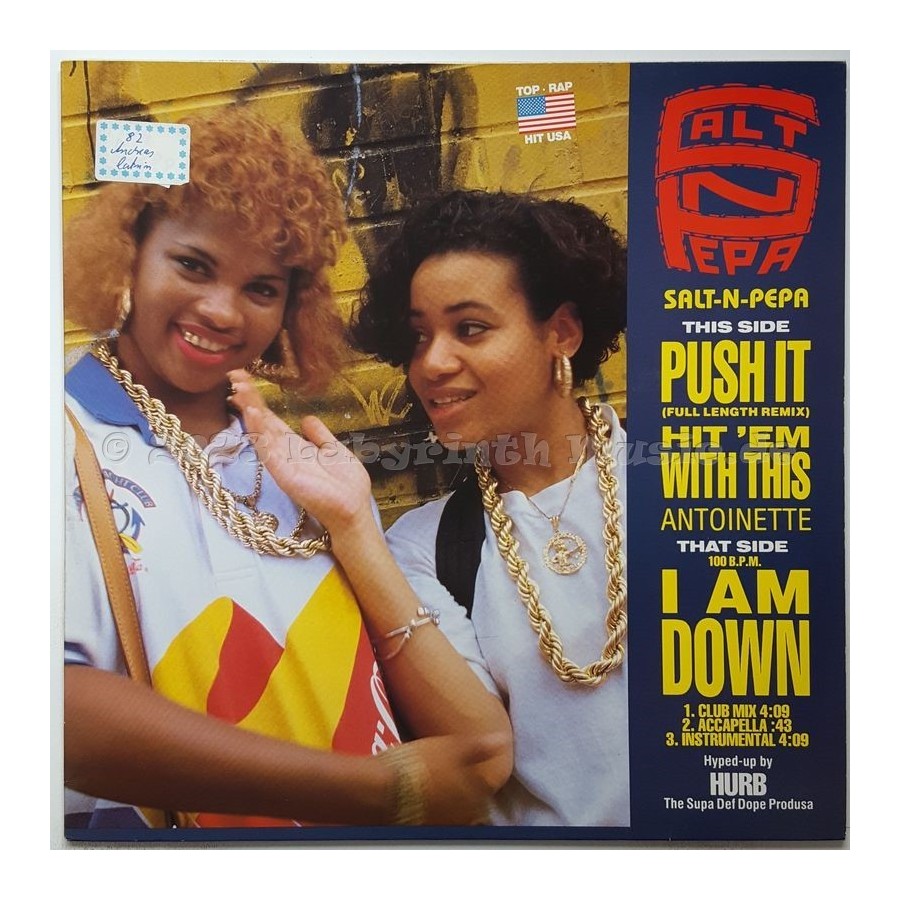 Salt 'n' Pepa / Antoinette - Push It / Hit 'em With This / I Am Down • 12" Vinyl Maxi • EX - Labyrinth Music