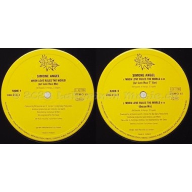 Simone Angel - When Love Rules The World • 12" Vinyl Maxi • EX - Labyrinth Music