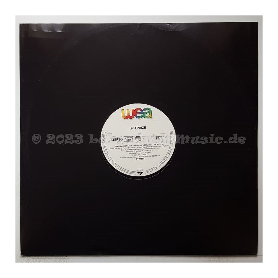 Sir Prize - Time Is Alright For Love • Remix • 12" Vinyl Maxi - Labyrinth Music