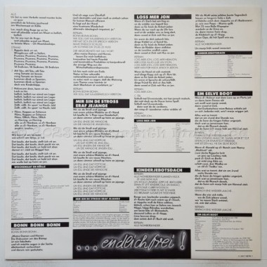 De Bläck Fööss - Endlich Frei • 12" Vinyl LP • EX - Labyrinth Music