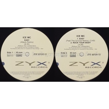 Ice MC - Easy • Attack Remix • 12" Vinyl Maxi - Labyrinth Music