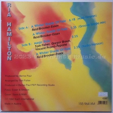 Ria Hamilton - A Whiter Shade Of Pale • 12" Vinyl Maxi • EX - Labyrinth Music