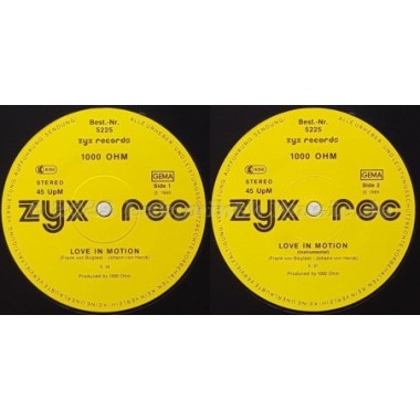 1000 Ohm - Love In Motion • 12" Vinyl Maxi - Labyrinth Music
