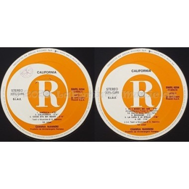 Gianna Nannini - California • 12" Vinyl LP • NM - Labyrinth Music